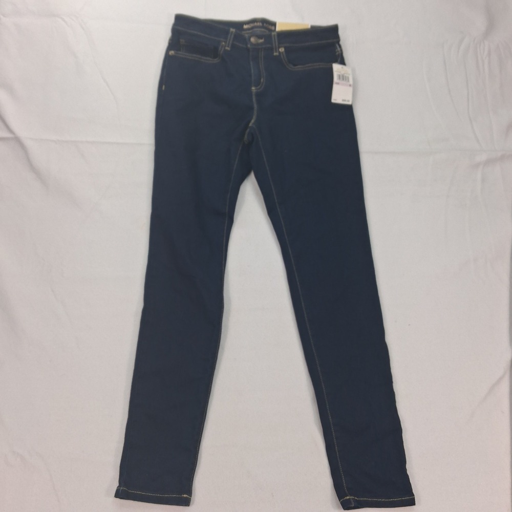 Michael Kors Jeans Womens 6 Izzy Skinny Dark Blue Rinse Stretch QF99AD86NB NEW